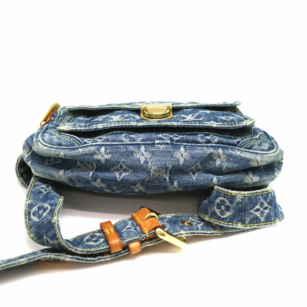 LOUIS VUITTON Bumbag Body Bum Crossbody Belt Bag Denim Blue LV - Picture 6 of 6